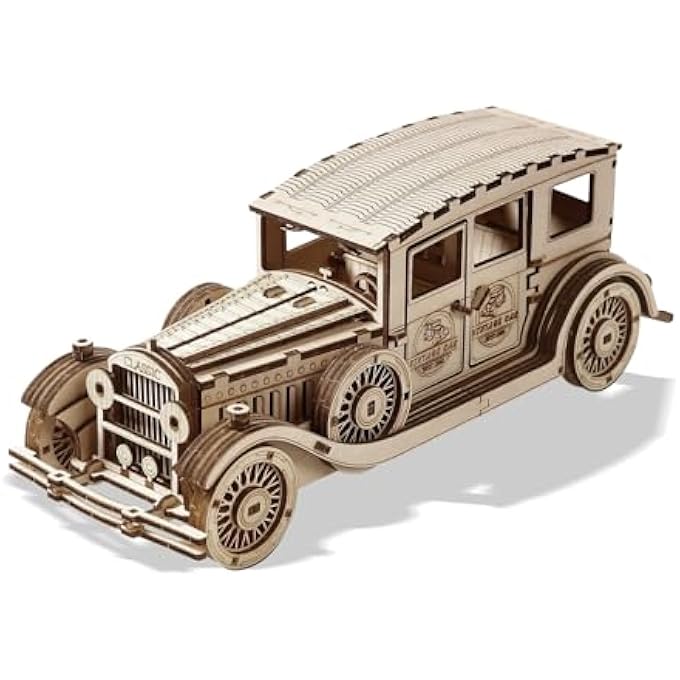 ACESOME 3D WOODEN PUZZLE VINTAGE CAR MODEL CAR, 3D PUZZLE ADULTS, MODEL KIT ADULT FOR HOME DECORATION, CHRISTMAS, BIRTHDAY, MEN WOMEN - Image 1